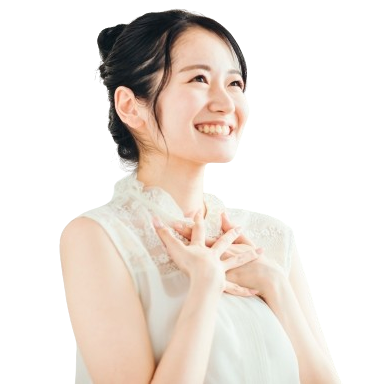考えながら前向きに相談している女性画像